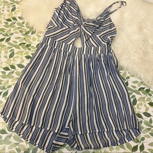 Aeropostale Striped Cutout Romper
